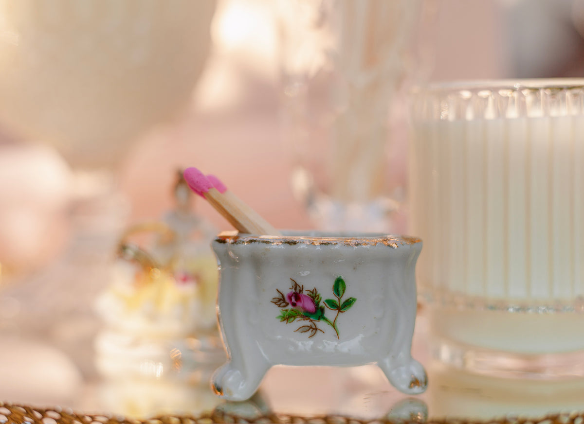 Rosalie Vintage Porcelain Match Holder