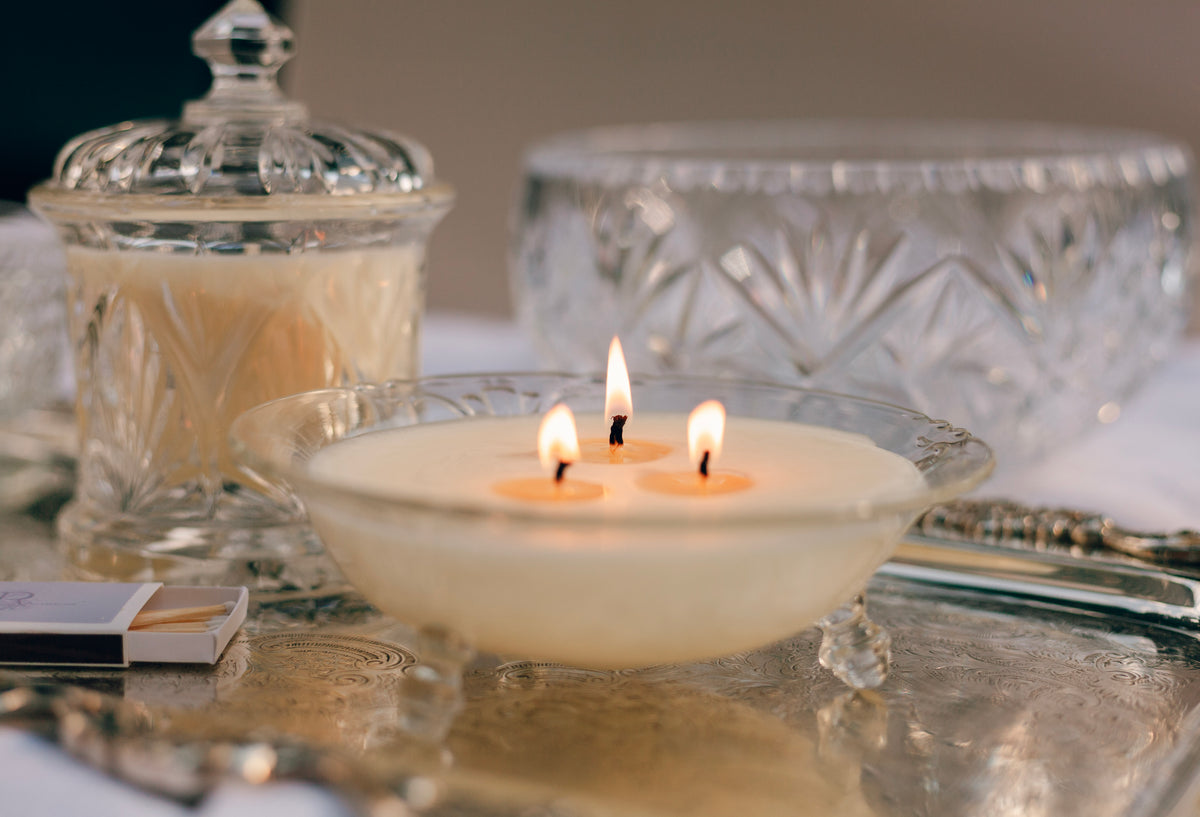 Mariette Vintage Glass Custom-Poured Candle