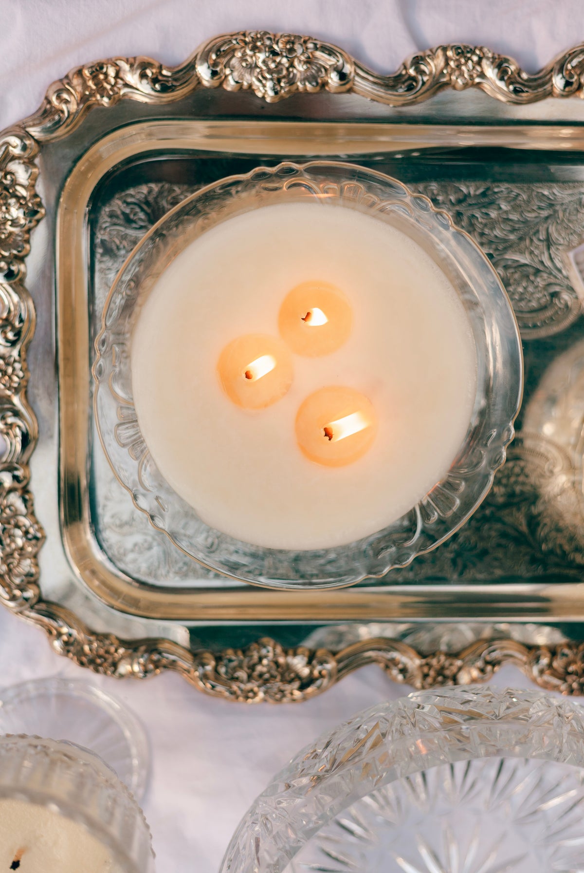 Mariette Vintage Glass Custom-Poured Candle