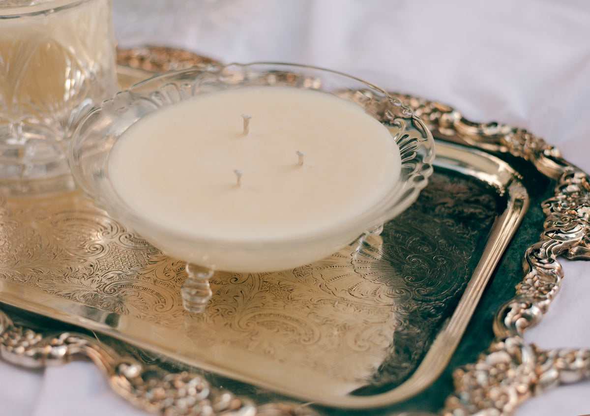 Mariette Vintage Glass Custom-Poured Candle