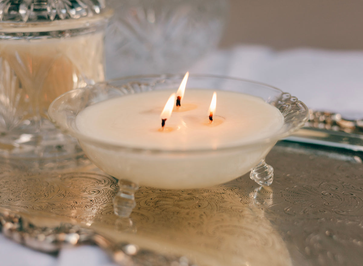 Mariette Vintage Glass Custom-Poured Candle