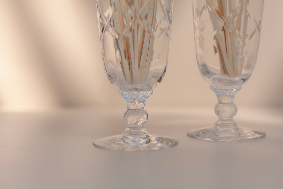 Lucienne Vintage Etched-Glass Match Holder