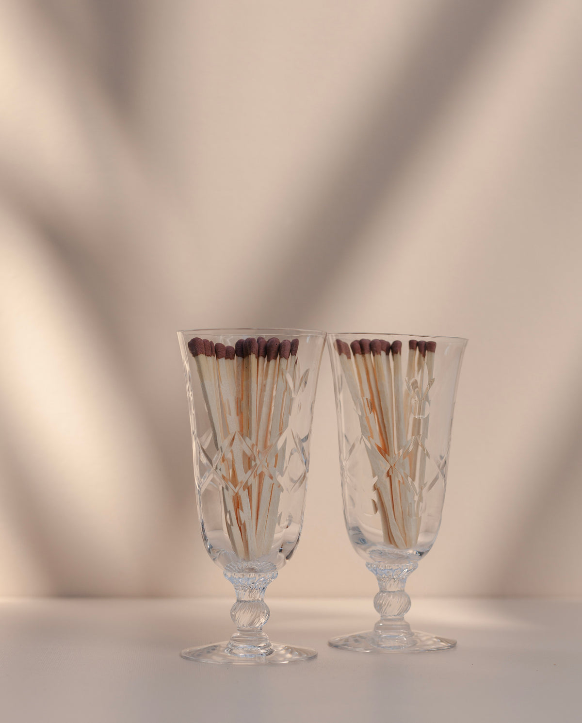 Lucienne Vintage Etched-Glass Match Holder