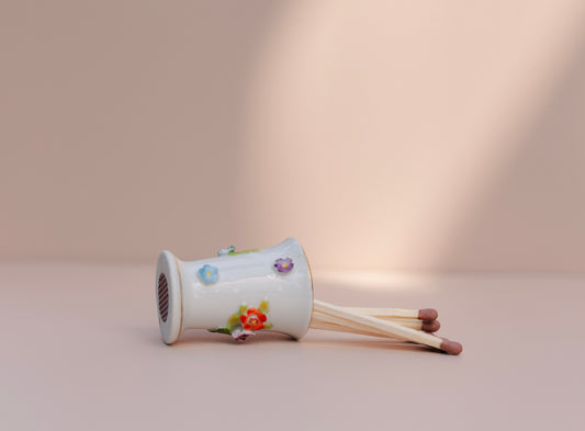 Delphine Vintage Porcelain Match Holder