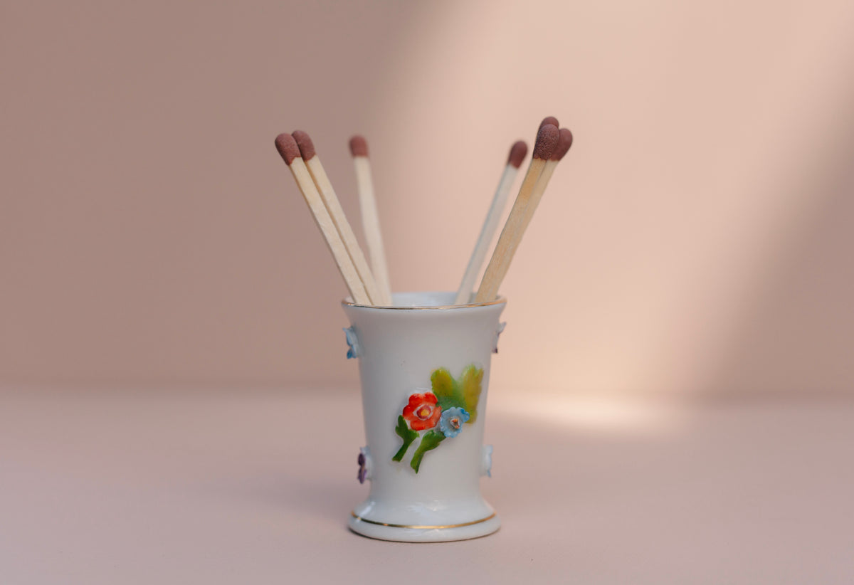 Delphine Vintage Porcelain Match Holder