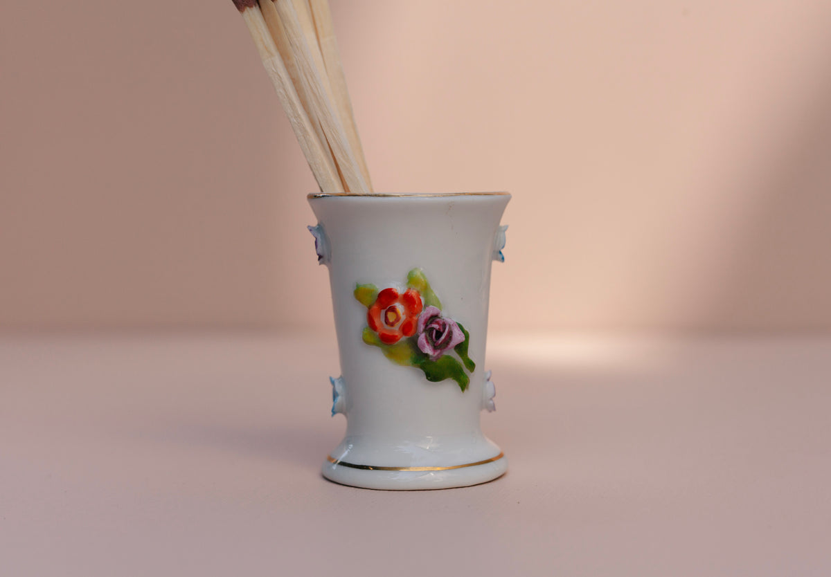 Delphine Vintage Porcelain Match Holder